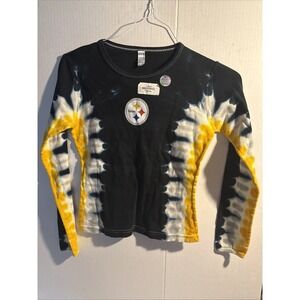 NFL Pittsburgh Steelers Tye Dye Long Sleeve‎ Shirt Youth Medium